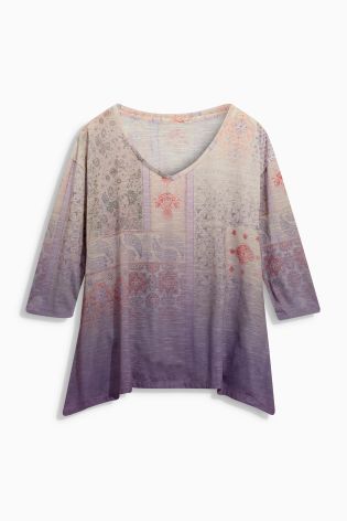 Berry Ombre Print Top